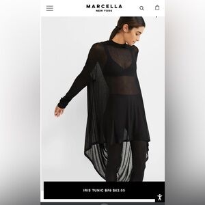 Marcella NYc Iris Tunic Black Sz 3x